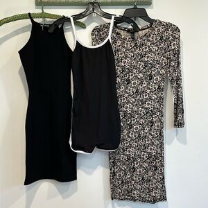 Bundle 3 piece women’s size xs spring / summer romper & mini dresses